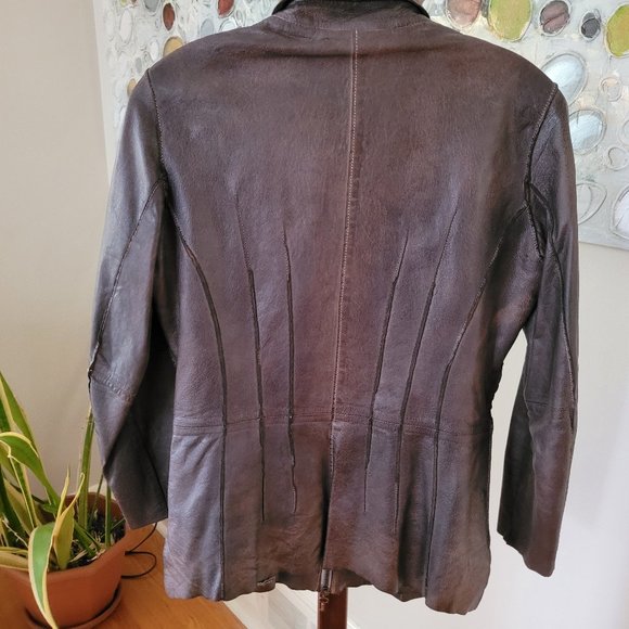 GMS-75 Italian Brown Leather Jacket US M - Picture 12 of 14